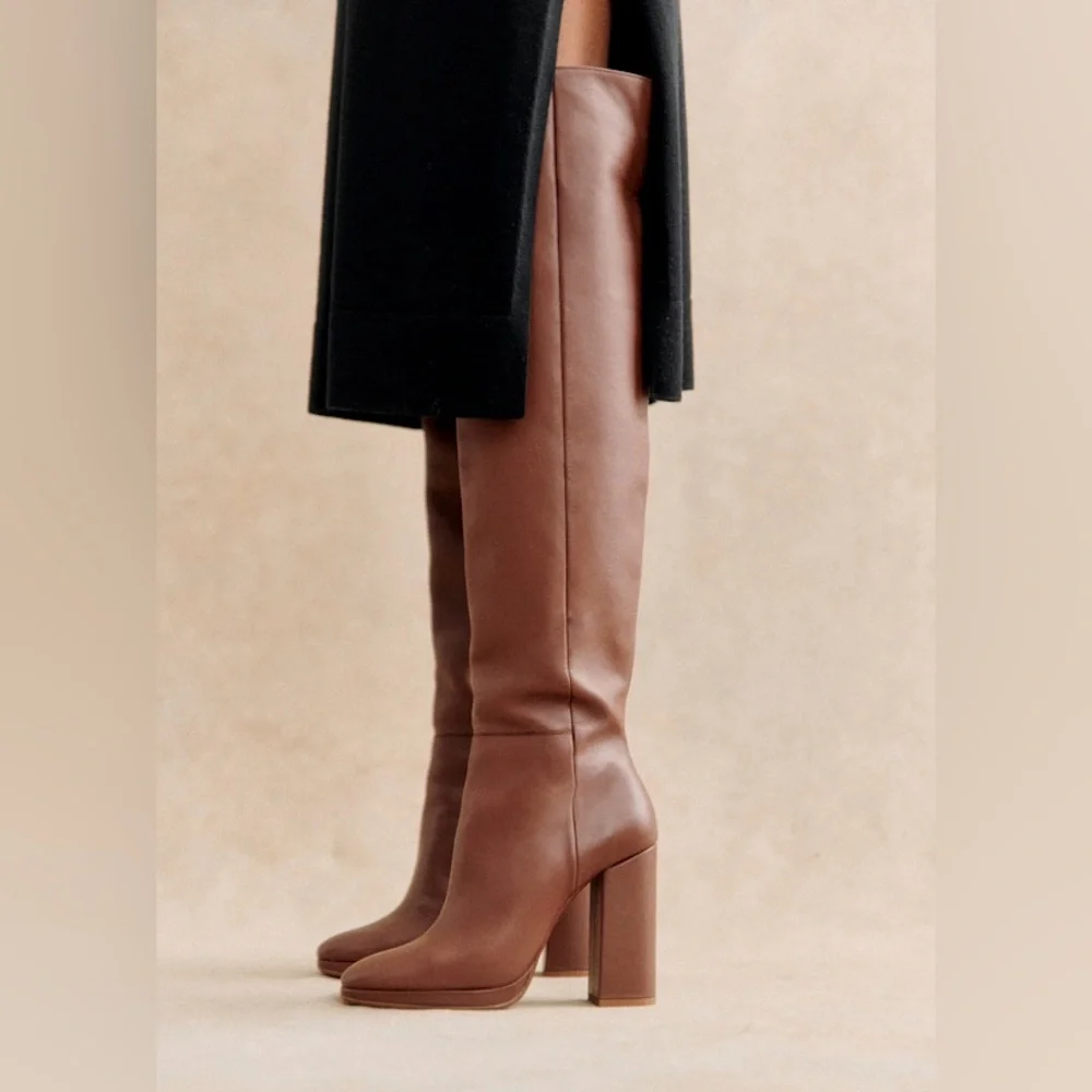 Sezane APOLLINE THIGH HIGH BOOTS US7 - Picture 4 of 12